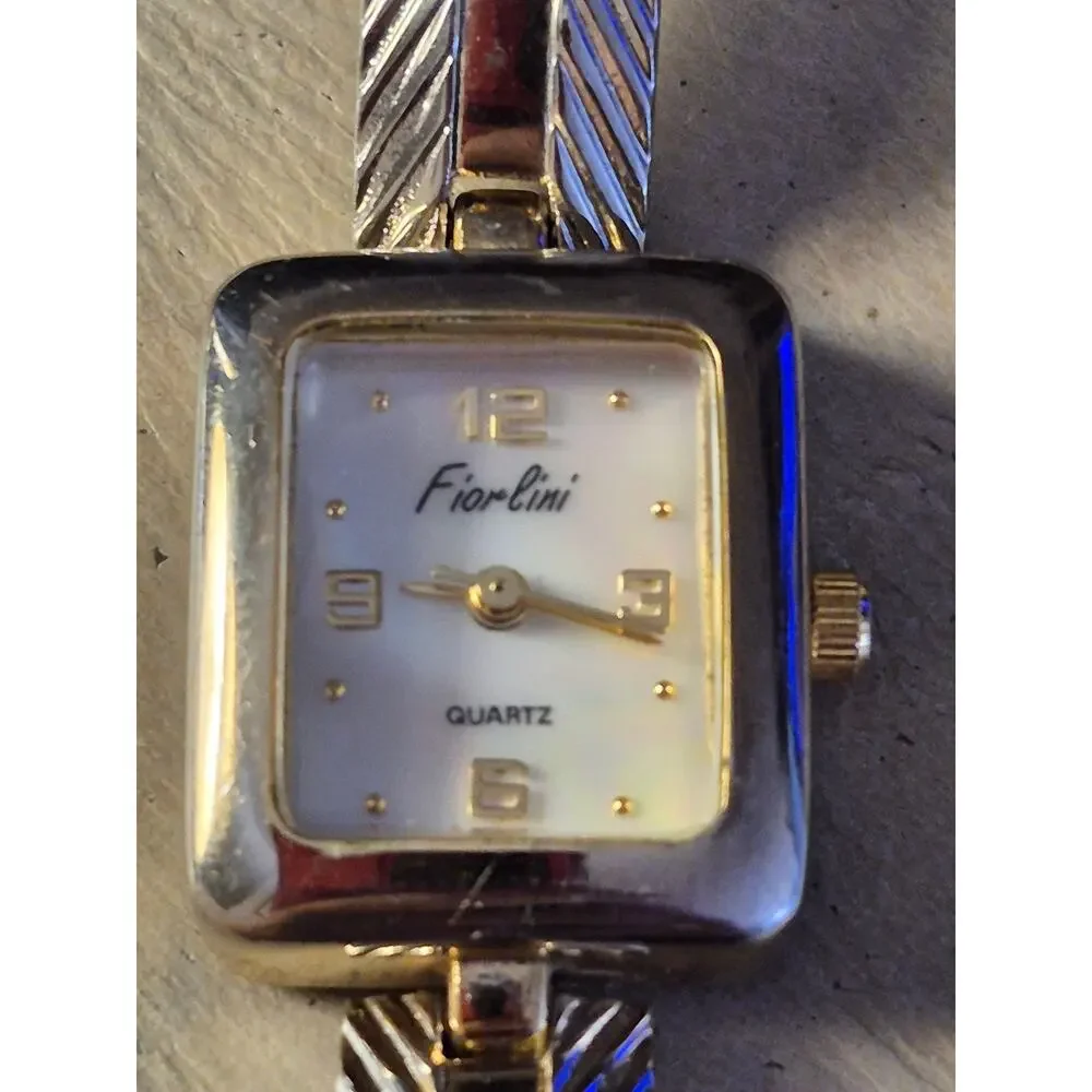 Fiorlini Ladies‎ Watch New Battery Tank styled Silver toned Minimalist Art Deco